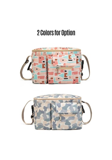 Geekyou Gri Dayanıklı Su Geçirmez Çanta - Bebek Arabası, Bisiklet Ve Motosiklet İçin Çift Kilitli Organizer, Günlük Seyahat Depolama Çantası Gri