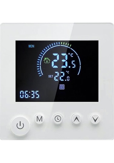 Akıllı Su Isıtma Termostati, 3a, Lcd Ekranlı, 90-240v, Programlanabilir, 5-60 C Sıcaklık Regülatörü, Yer Isıtma Sistemi Kontrol Cihazı
