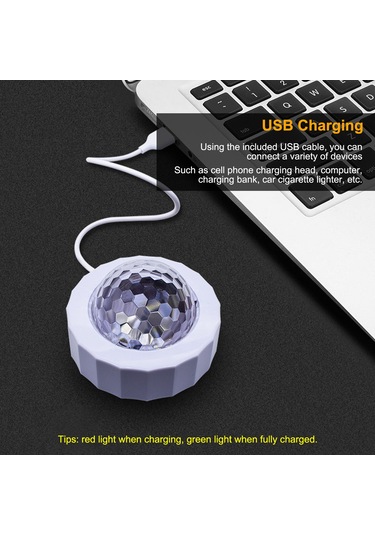 Xiyyadms Araç İçi Usb Ses Kontrollü Led Işık - Müzikle Uyumlu Renk Değiştiren Dekoratif Aydınlatma Diğer