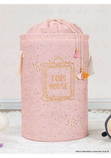 Baby Yuvarlak Torbalı Sepet, Çocuk Sepeti Pembe