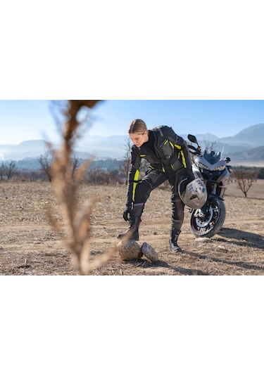 Held Shima Hero 2.0 Korumalı Kadın Motosiklet Montu Sarı