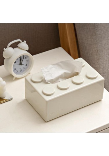 Suntek Magideal Doku Kutusu Kapağı Dekoratif Modern Peçete Yatak Mavi