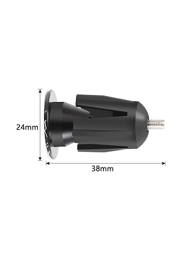 Yaleker Alüminyum Genişletilebilir Bisiklet Tutamak Tıkanırtıcı, Sürgülü Vida Korumalı Korkuluk Kapağı - Siyah