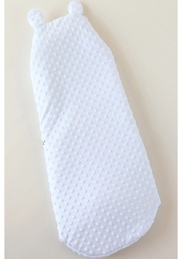 Bebecix Pamuk Astarlı Çıtçıtlı Velboa Mavi Kundak Ballı Ayıcık Mavi