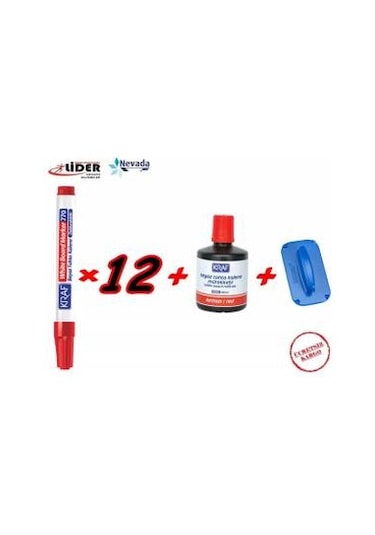 Kraf 770 Silinebilir Yazı Tahtası Kalemi Seti Board Marker Mavi