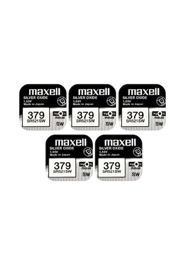 Maxell 379 SR521SW 1.55V Saat Pili 5'li