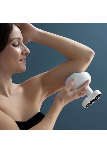 Jewval Şarjlı Hacamat Vakumlu Isılı Selülit Sırt Vücut Masaj Gua Shua Yağ Yakma Beyaz