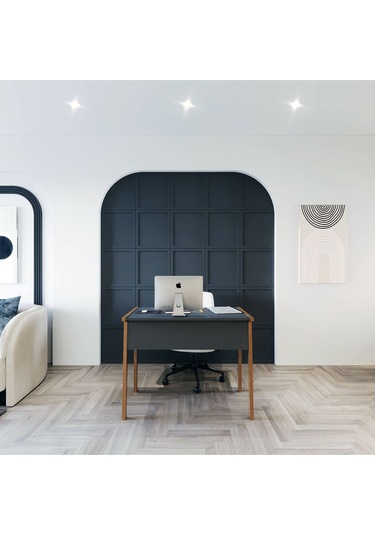 Zenith Çalışma Masası 90cm Antrasit Ceviz