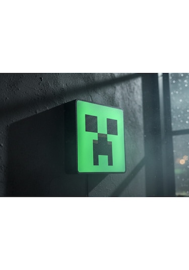 Sincara Home Minecraft Creaper Figürlü Gece Lambası Lightbox Yeşil