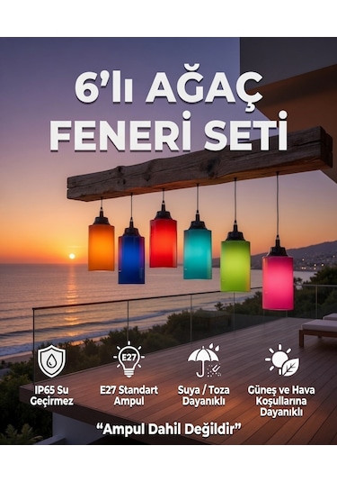 Neon Ağaç Feneri 6'lı Set