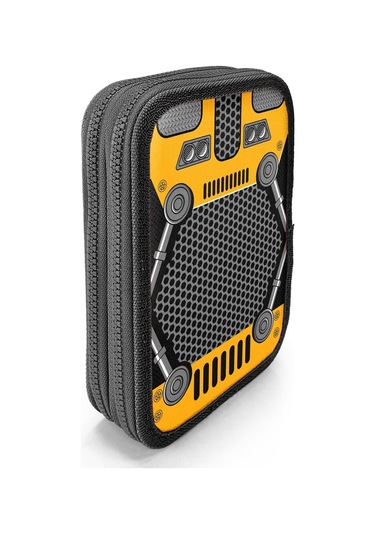 Coral High Erkek Çocuk Organizer Kalemlik/kalem Çantası - Siyah Sarı Robot Siyah - Sarı