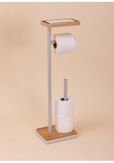 The Mia Tepsili Tuvalet Kağıdı Standı Gri Glv0758 Gri