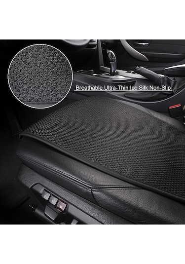 Gri Nefes Alabilen Buz İpek Küçük Bel Araba Koltuk Minderi Yaz Koltuk Örtüsü 1 Adet