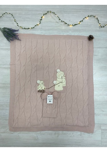 Ultralüx Bereli Bebek Battaniye Pembe