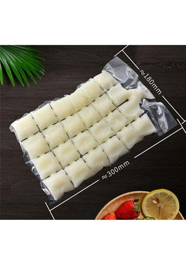 Maiyame Tek Kullandım Buz Küpü Torbaları 100 Adet 2400 Küp - Gıda Grubu Pvc, Kendini Kapatan, Silikon Huni İçeren, Hızlı Dondurma, Seyahat Ve Parti İçin