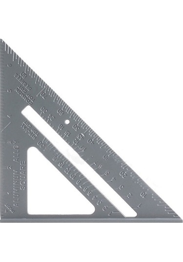 Pazly Profesyonel Alüminyum Üçgen Cetvel - Marangozlar İçin 262x185x185mm Hassas Ölçüm Aracı