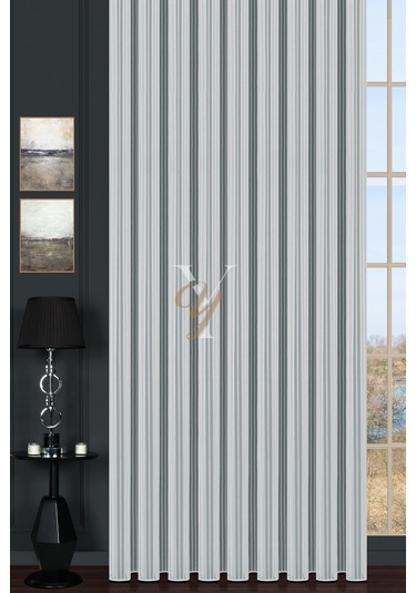 Simli Çift Makarna Tül Perde 2201 V-gümüş Gümüş