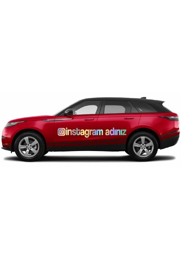 Kişiye Özel İnstagram Adresi Sticker - İnstagram Sosyal Medya Sticker - Araba Oto Motosiklet Karavan Sticker 00062 12 Cm