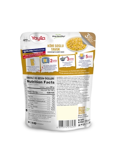 Yayla Yemek Hazır Köri Soslu Tavuk 200 G