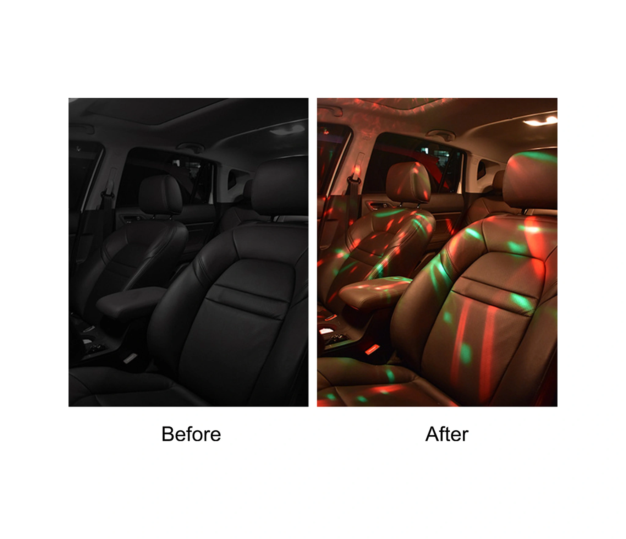 Folinda 3w 5v Usb Şarjlı Otomobil Stroboskop Işığı - Ses Kontrollü, 300mah Pil, Manyetik Montaj, Dinamik Renk Efektleri Beyaz