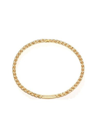 Manyetik Paslanmaz Çelik Zirkon Gerdanlık Kadın Erkek Altın Renk Sağlık Enerji Kolye Kadın Erkek Için Paslanmaz Çelik Zincir Güç Kolyeler Altın - Kırmızı