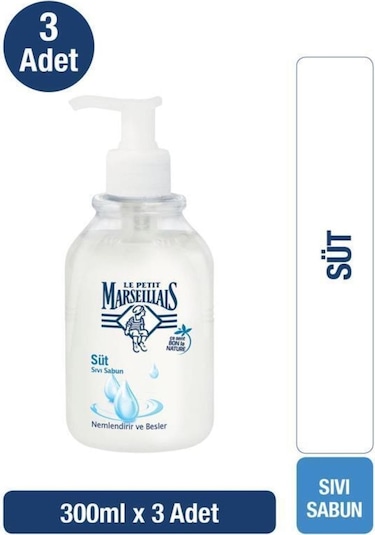 Le Petit Marseillais Sıvı Sabun Süt 300 ML x3