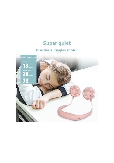 Yifomall Patentli Boyun Tipi Taşınabilir Mini Fan - 1200mah Pil İle Serinlik Keyfi