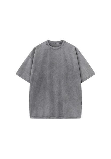 Oversize Tişört %100 Pamuk 464603459 Gri
