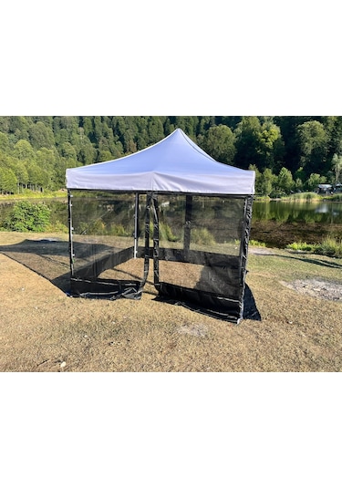 3x3 M 35 Mm Altıgen Sineklikli Gazebo Tente Beyaz