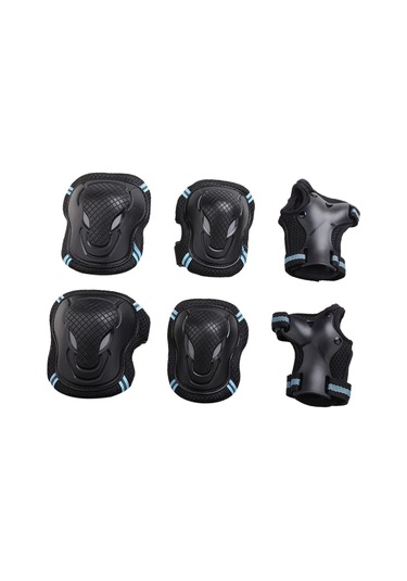 Suntek Koruyucu Dişli Seti Bisiklet Rahat Taşınabilir Dış El Siyah Mavi Siyah - Mavi