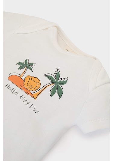 DeFacto Erkek Bebek Yenidoğan Bisiklet Yaka Dinazor Baskılı Ribana Kısa Kollu Çıtçıtlı Body E8229A525SMER98 Ekru DeFacto Erkek Bebek Yenidoğan Bisiklet Yaka Dinazor Baskılı Ribana Kısa Kollu Çıtçıtlı Body E8229A525SMER98 Ekru