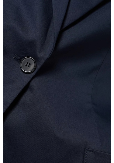 12storeez Rahat Kesim Pamuk Twill Kadın Blazer Ceket Lacivert