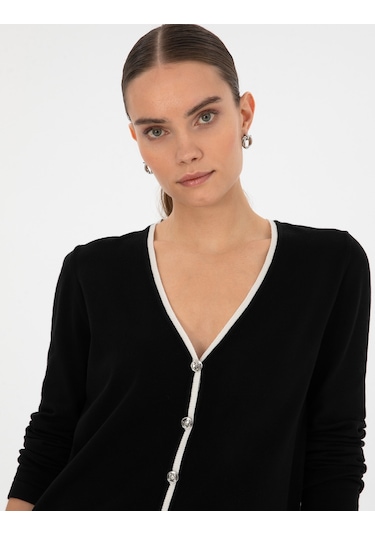 Pierre Cardin Kadın Siyah Hırka Triko 50310986-vr046 Siyah