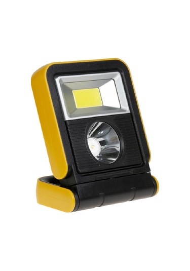 Pilli 2 Farklı Modlu El Feneri ve Işıldak Modu 360 derece Dönen T Siyah