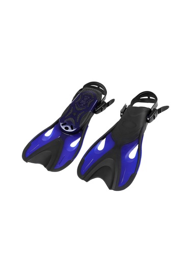 Neevoyu Çocuklar İçin Mavi Su Altı Yüzükleri - Ayarlanabilir Kayışlı, Suyu Boşaltan Delikli, Esnek Tpr Malzeme S/m Numara Mavi