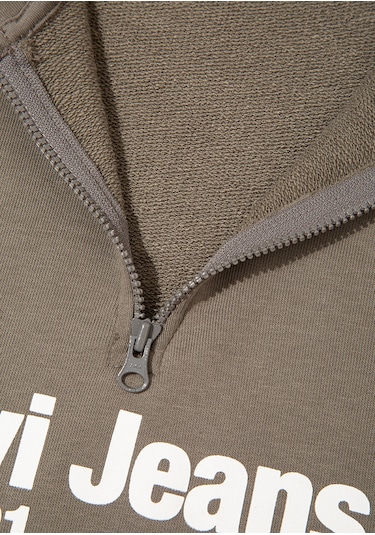 Mavi - Yarı Fermuarlı Haki Sweatshirt 6s10142-86961 Yeşil