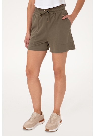 U.S. Polo Assn. Kadın Vizon Modal Karışımlı Örme Şort 50306735-VR052