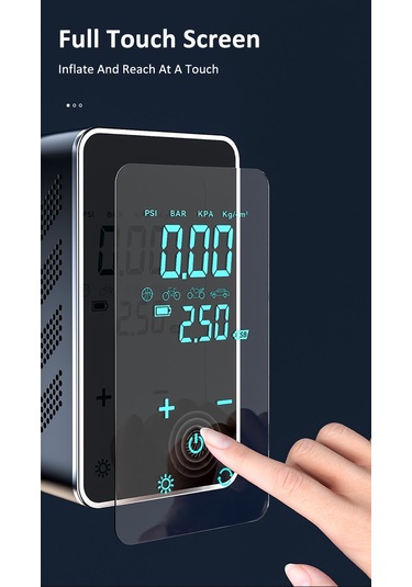 Vkemall St-9616a Arabalı Dokunmatik Hava Kompresörü - 12v Tekerlek Şişirici, 3 Metre Kablolu, 150psı, 16l/dakika