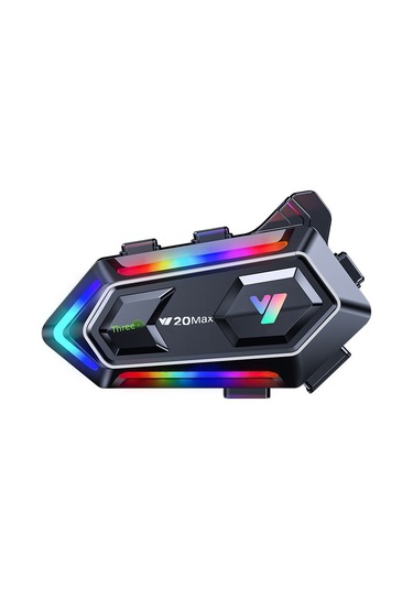 Vkemall Y20max Intercom Bluetooth Kask Kulaklığı 2'si 1 Arada Etiket Tek Paket