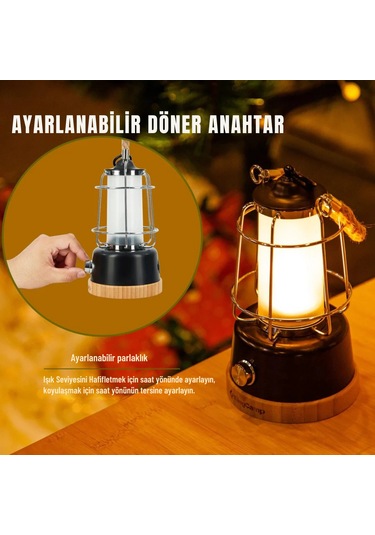 Kingcamp Echo Retro Kamp Lambası Çok Renkli