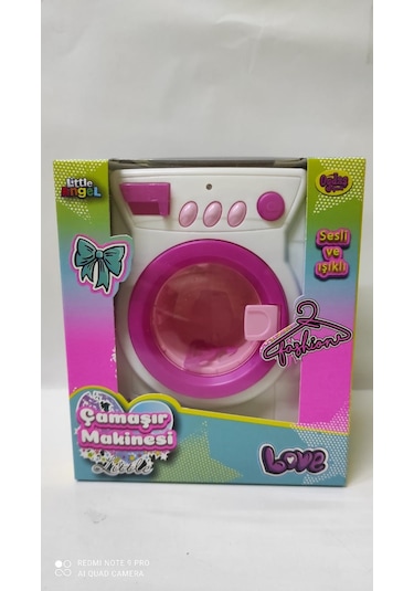 Oyuncak Çamaşır Makinası Sesli Işıklı Pilli Ev Aleti Oyun Seti
