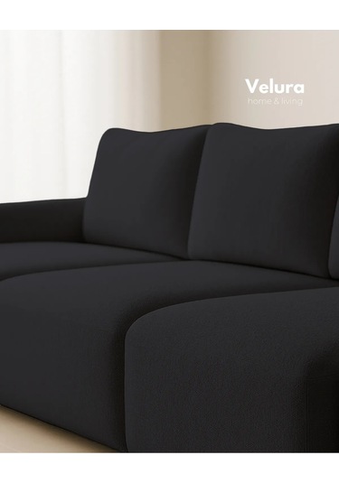 Enzo Modern Uzanmalı Köşe Takımı - Gece Mavisi Mavi