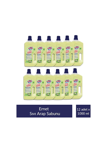 Ernet Sıvı Arap Sabunu 1 Lt X 12 Adet Tekli