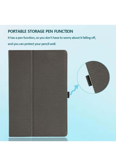 Jeemson Blackview Tab90 Wifi 11" Tablet Kılıfı, Tam Koruma, Çarpıtmaya Dayanıklı, Eldivenli Tutucu Ve Çok Açıklı Stand Özelliği, Siyah Pu Deri