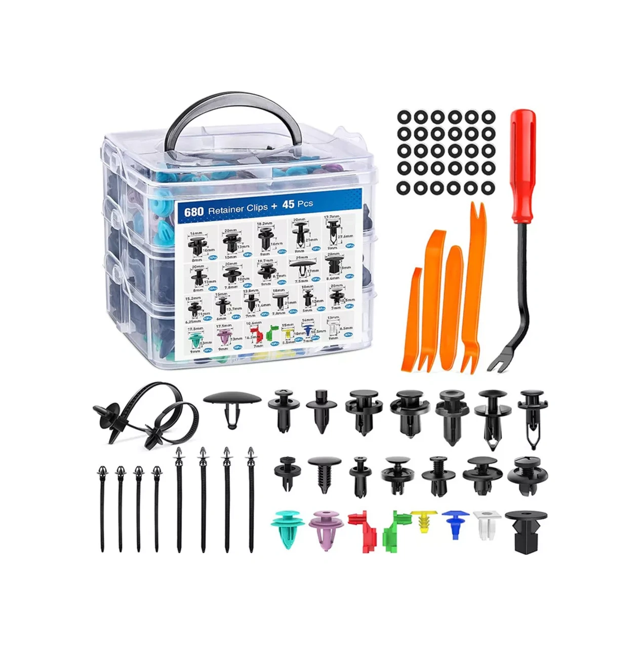 Primeparts Araba Klipli Seti 725 Parça Plastik Evrensel 221373032