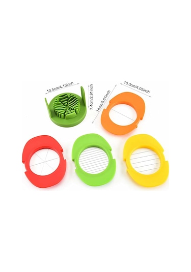 Wezone 4'lü Çok Fonksiyonlu Yumurta Dilimleyici Seti - Çilek, Mantar, Yumuşak Meyve Ve Sebzeleri Hızlı Ve Düzenli Dilimleyin Diğer