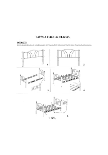 Argimo Stella Sultan Ferforje Siyah Metal Karyola 180x200 (Cibinliksiz)