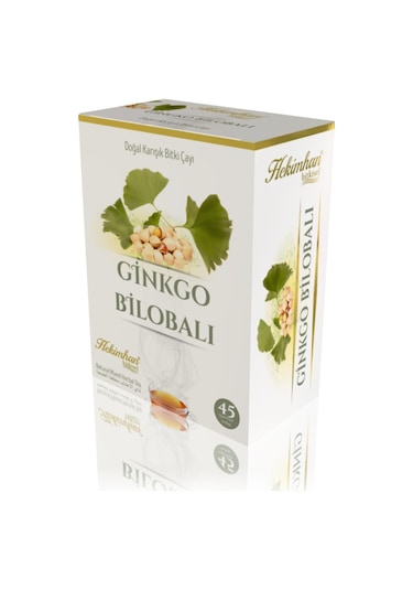 Hekimhan Bitkisel Ginkgo Bilobalı Doğal Karışık Bitki Çayı Süzen Poşet 2'li 45 x 2 G