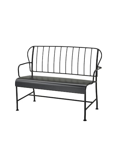Läckö Gri 115x56x87 Cm 2'li Bahçe Kanepesi