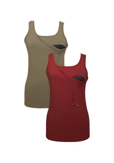 Luvmabelly Myra1505 1506 Emzirme Atlet Seti-bordo Bordo